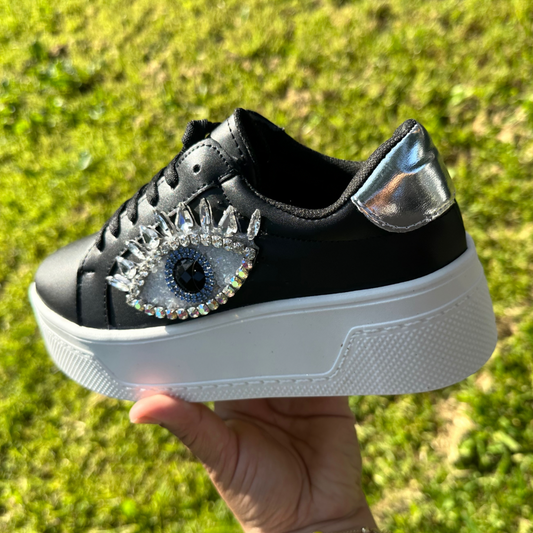 Buenas Vibras Sneakers-Black