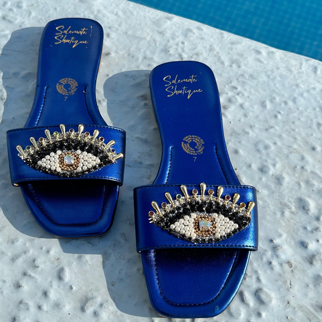 Buenas Vibras Sandal-Azul (Made in Mexico)