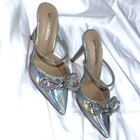 Princess Heel-Metallic Silver